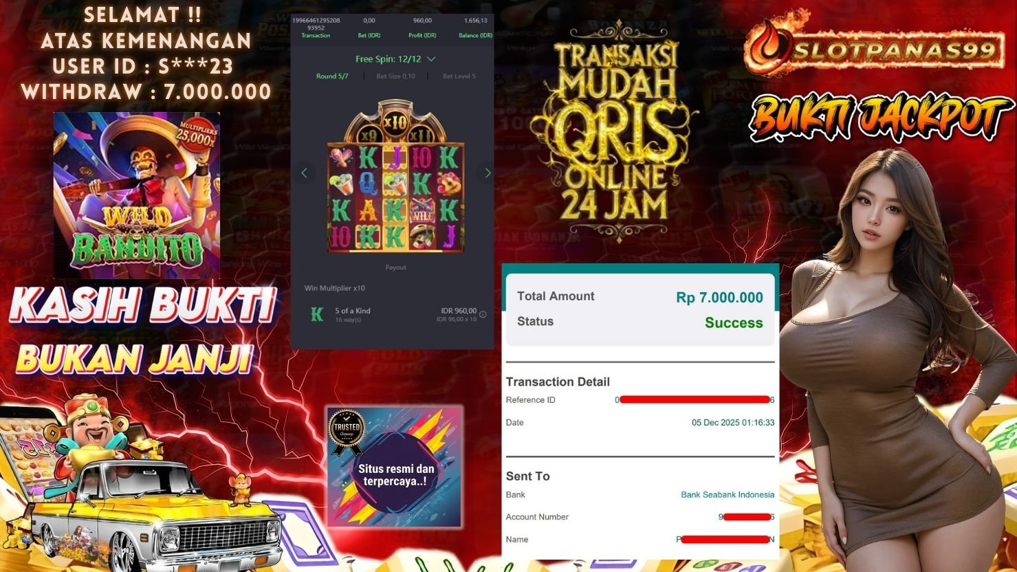 SLOTPANAS99 JACKPOT SLOT WILD BANDITO